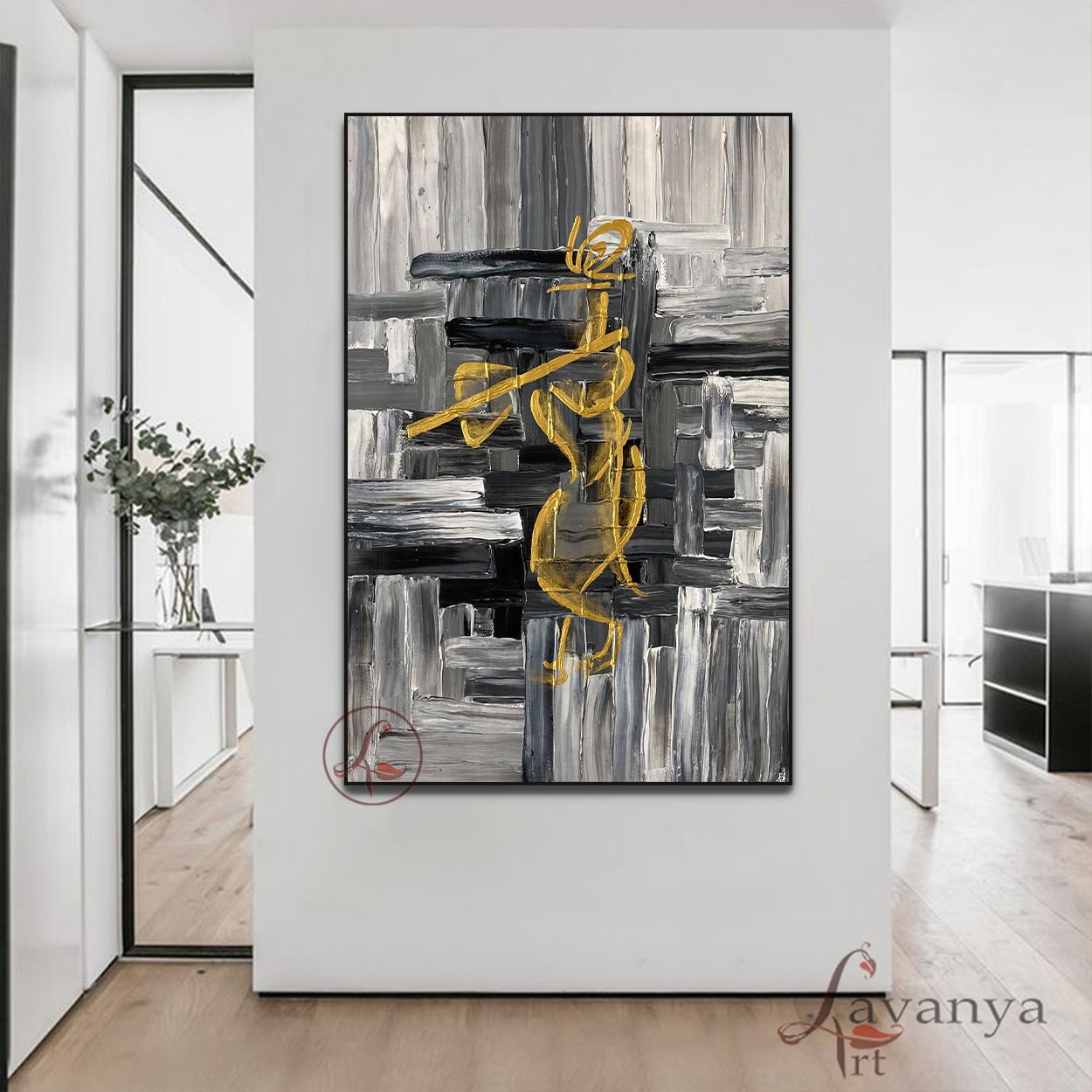 Radha Krishna Art | Modern Indian Spiritual Canvas