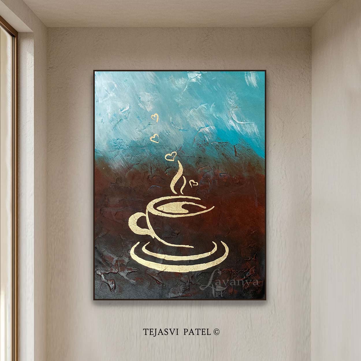 Large Gold Abstract Canvas | Luxury Wall Art Decor