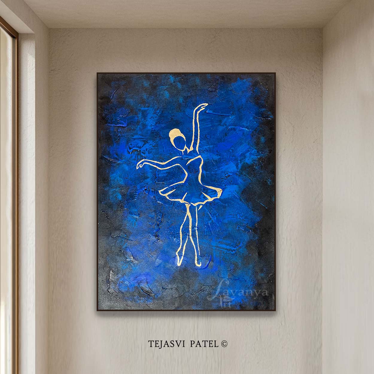 Gold Leaf Abstract Canvas Art | Large Modern Luxury Wall Decor