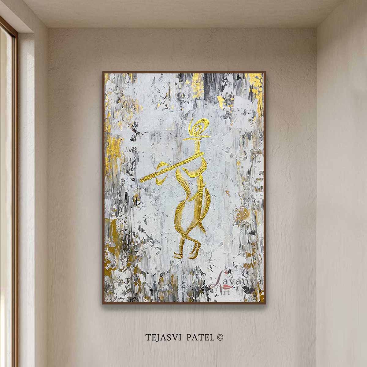 Radha Krishna Canvas | Contemporary Indian Wall Art