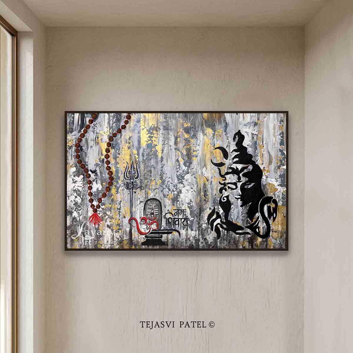 Modern Shiva Canvas Art | Contemporary Indian Spiritual Wall Decor