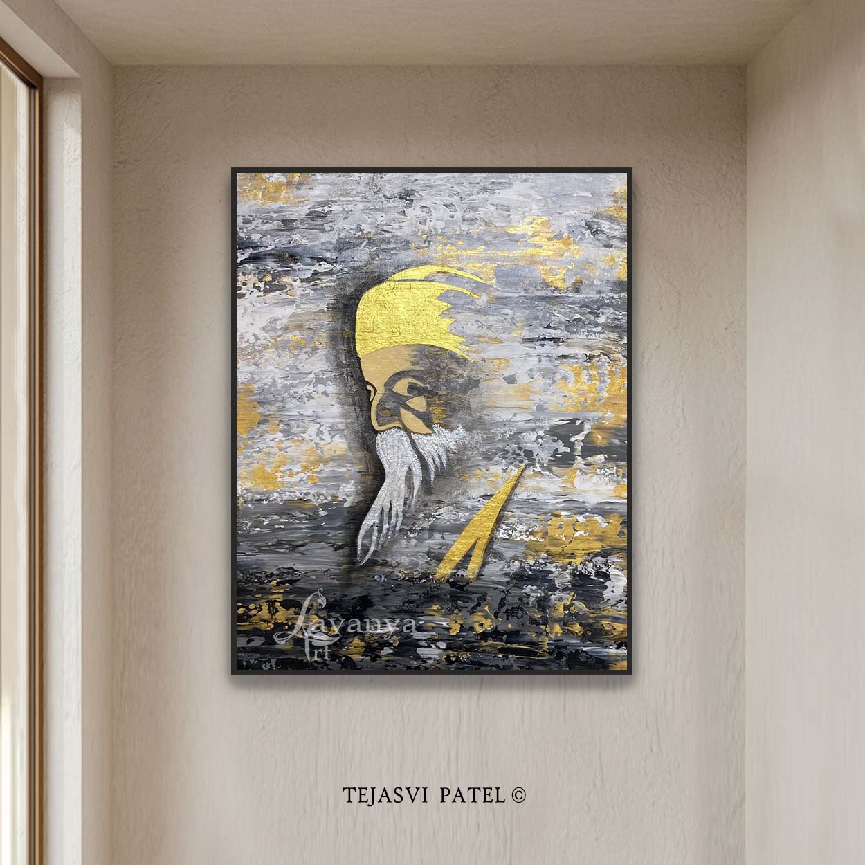 Abstract Guru Nanak Art | Sikh Spiritual Wall Decor
