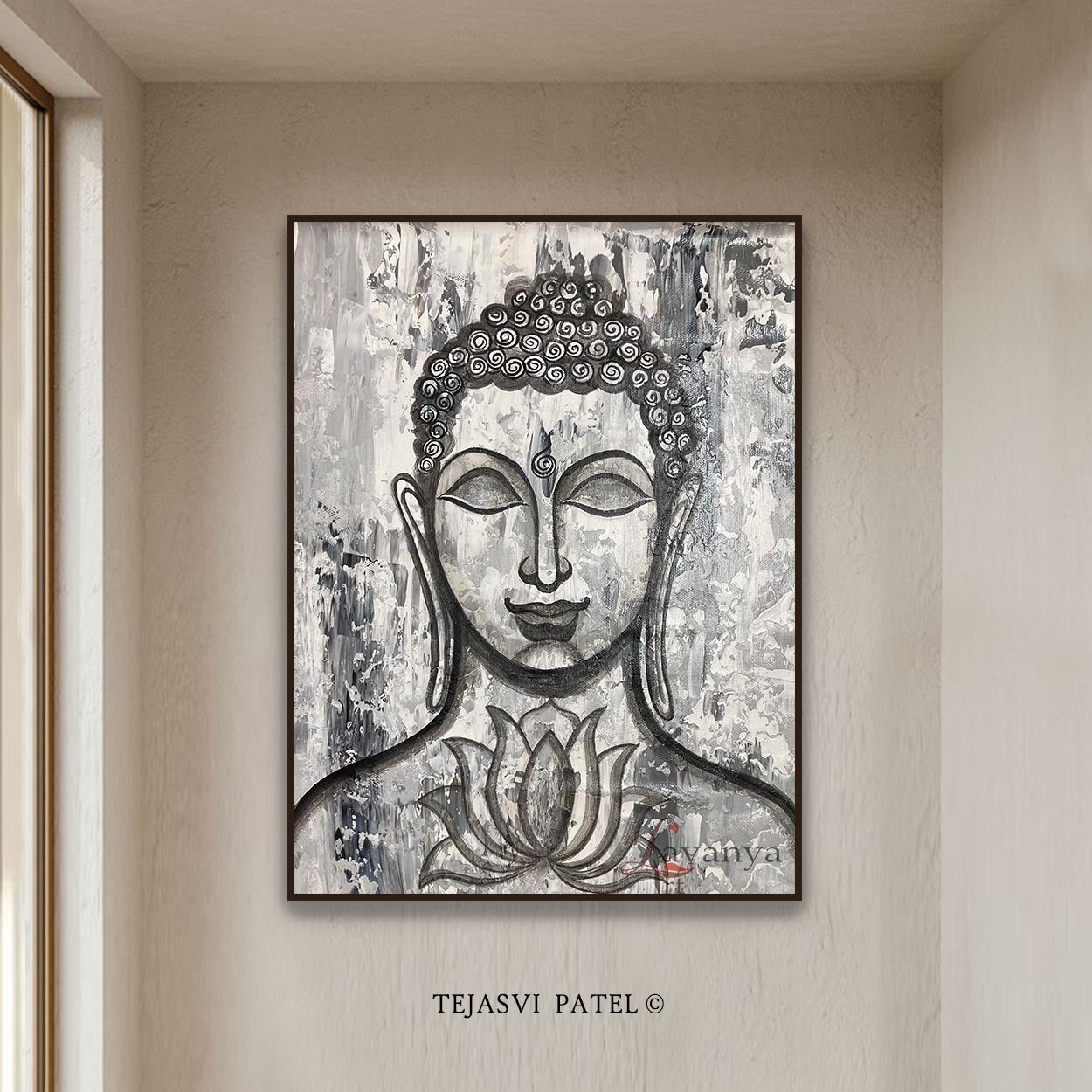 Buddha Canvas Painting | Textured Spiritual Wall Art