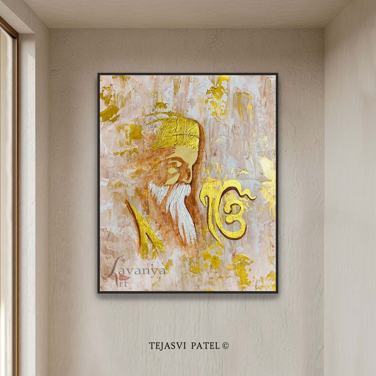 Abstract Guru Nanak Painting | Sikh Decor Art