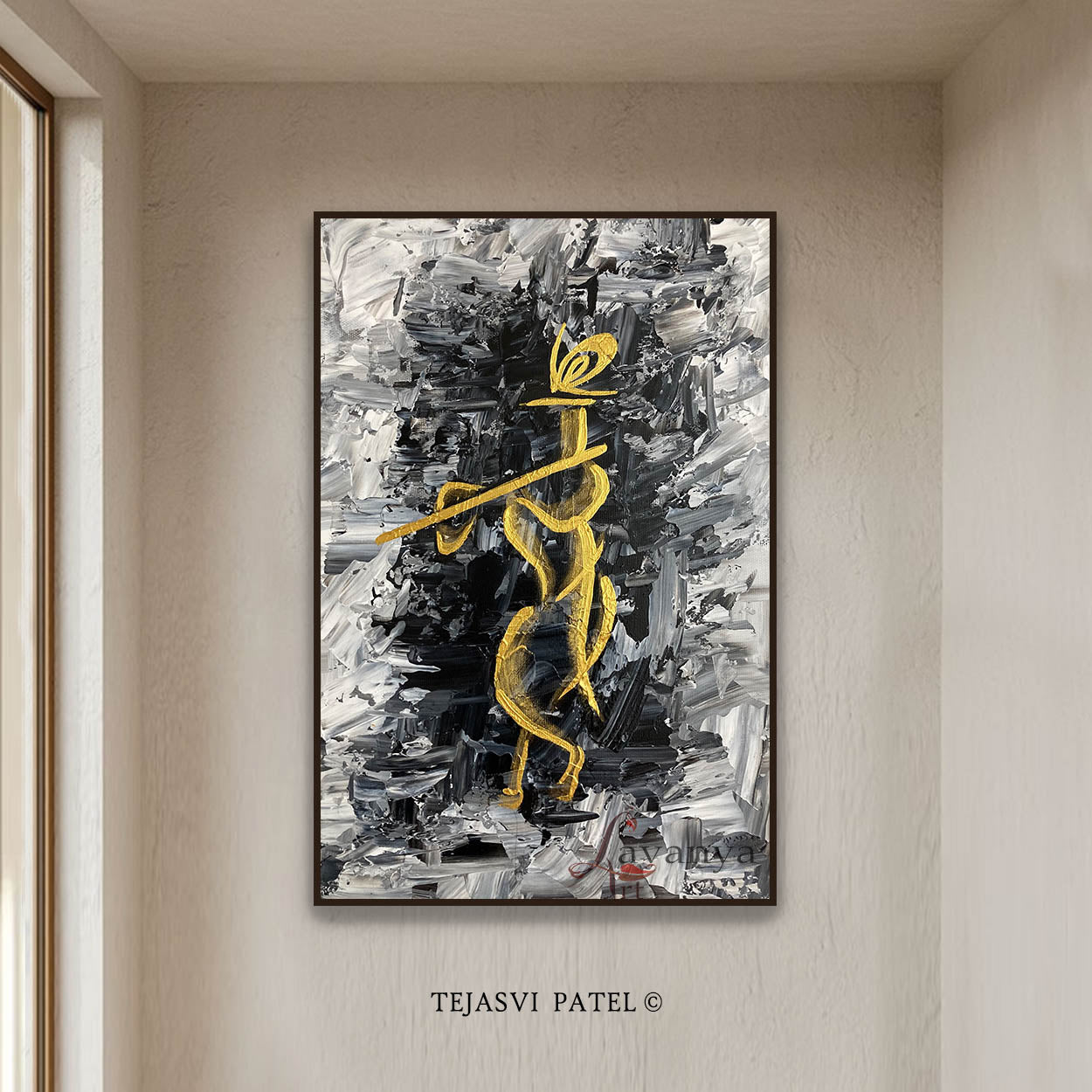 Krishna Abstract Painting | Indian Contemporary Art