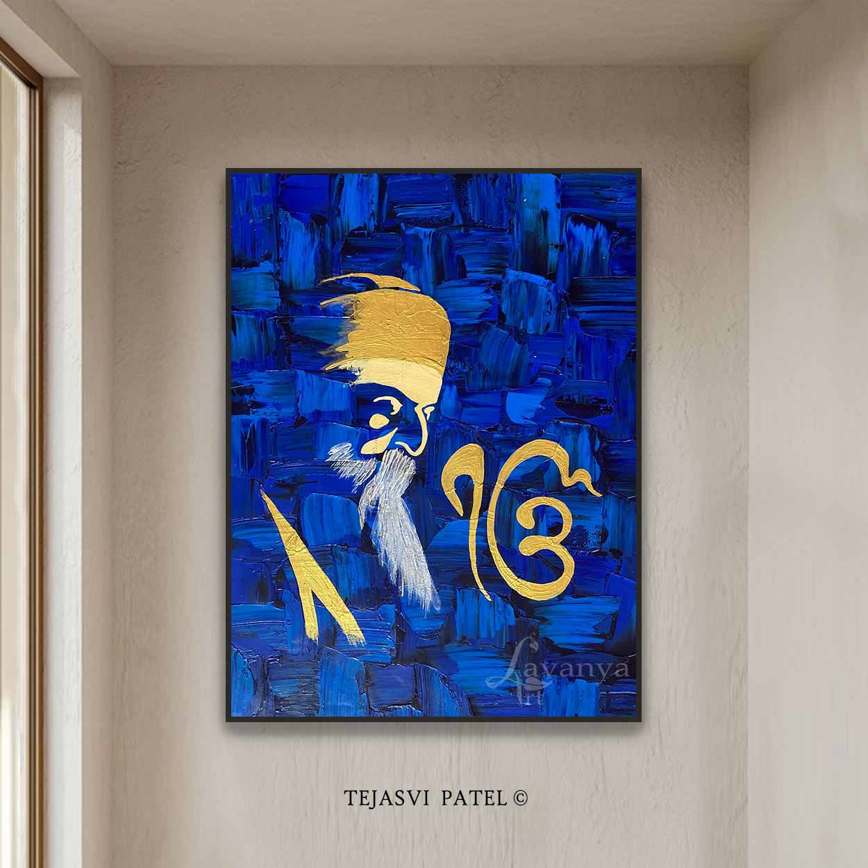 Abstract Guru Nanak Painting | Sikh Decor Art