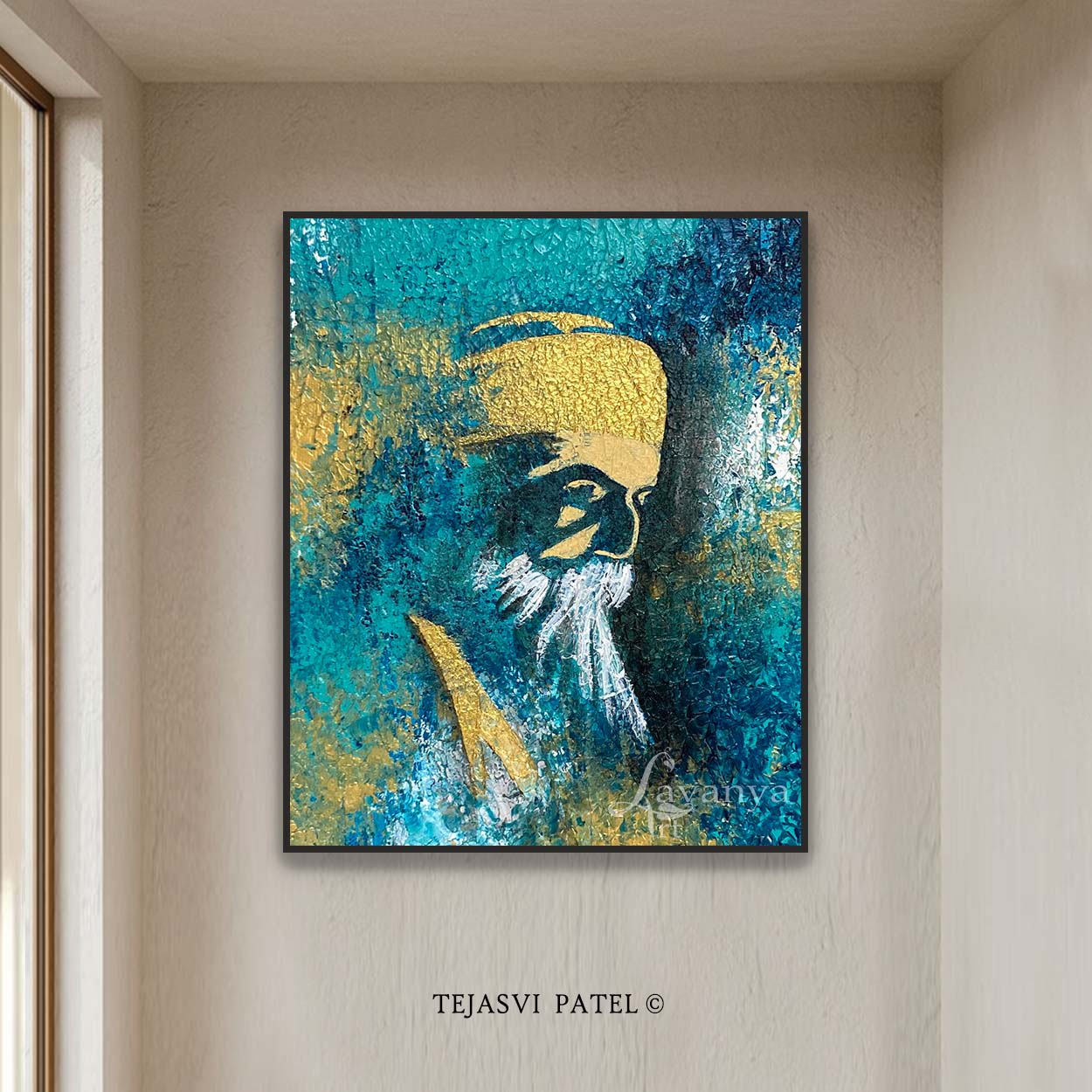 Original Sikh Art | Guru Nanak Spiritual Canvas
