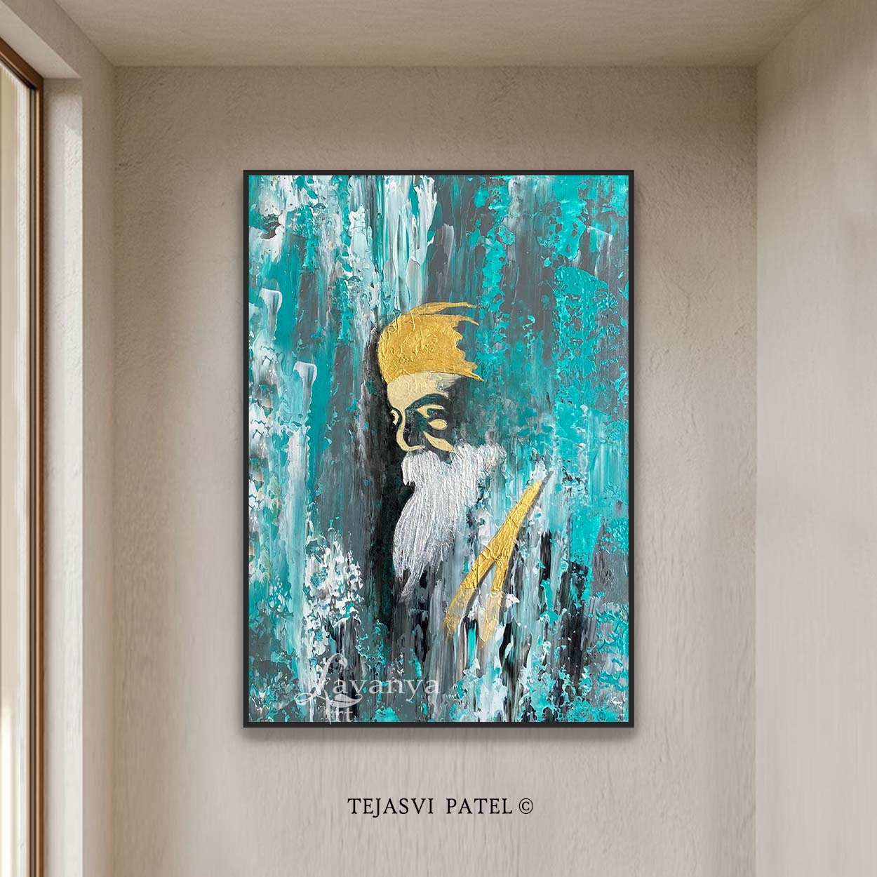 Guru Nanak Dev Ji Painting | Sikh Wall Decor Art
