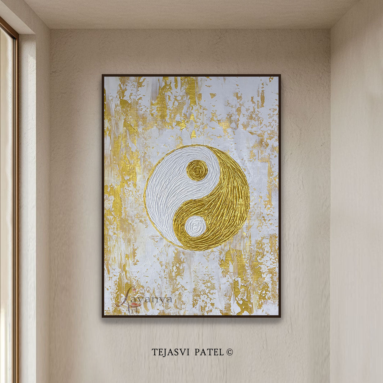 Yin Yang Symbol Painting | Abstract Spiritual Wall Art