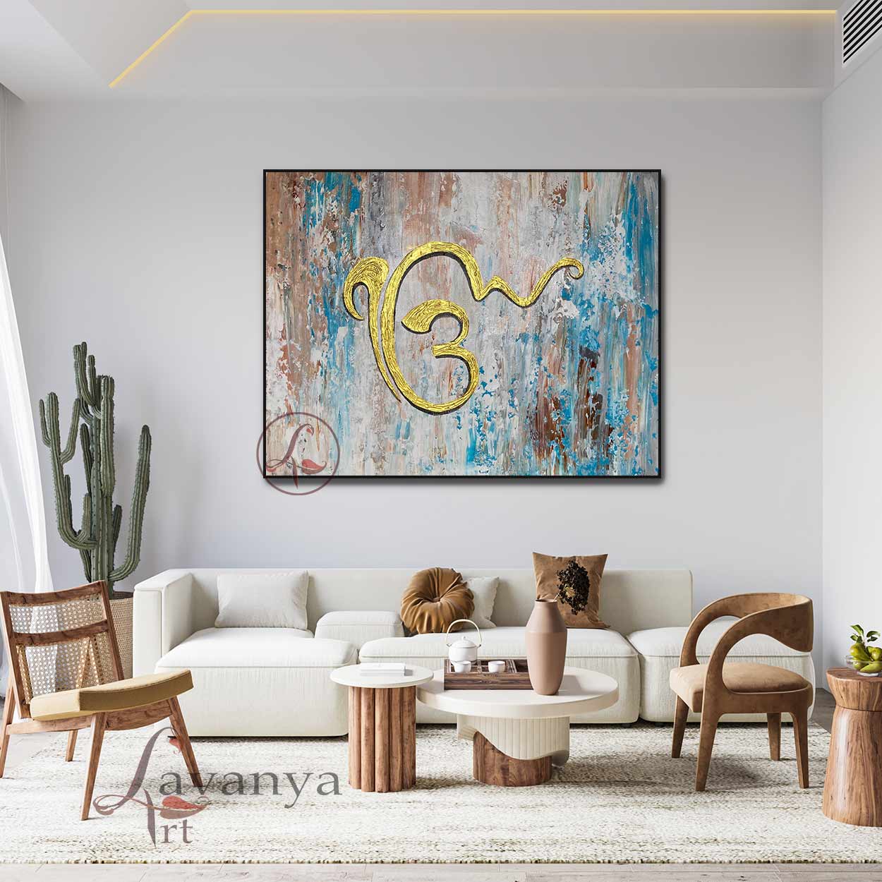 Sikh Spiritual Art | Ek Onkar Abstract Canvas