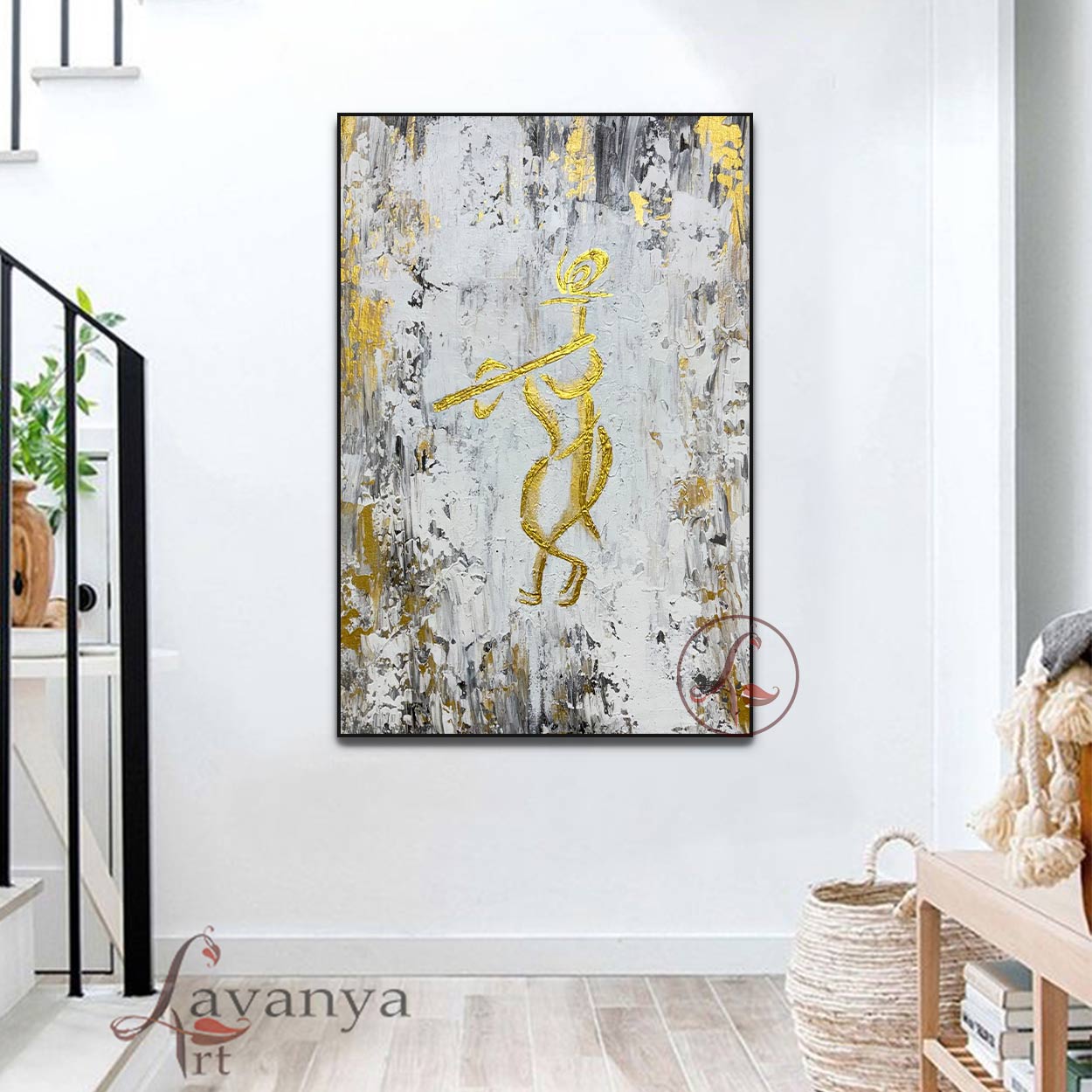 Radha Krishna Canvas | Contemporary Indian Wall Art