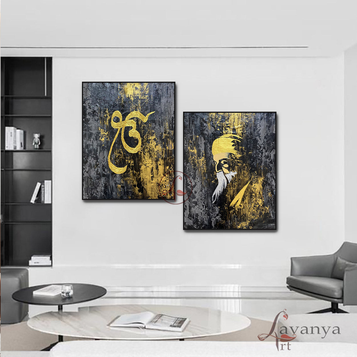 Guru Nanak Sikh Art Set | Ek Onkar Wall Decor