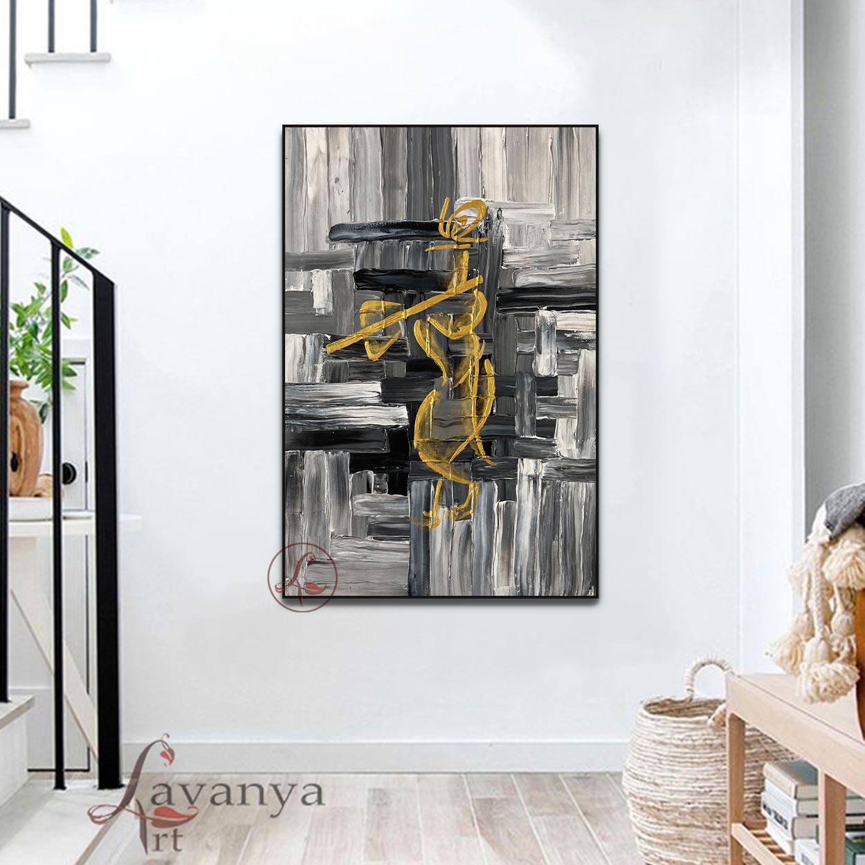 Radha Krishna Art | Modern Indian Spiritual Canvas