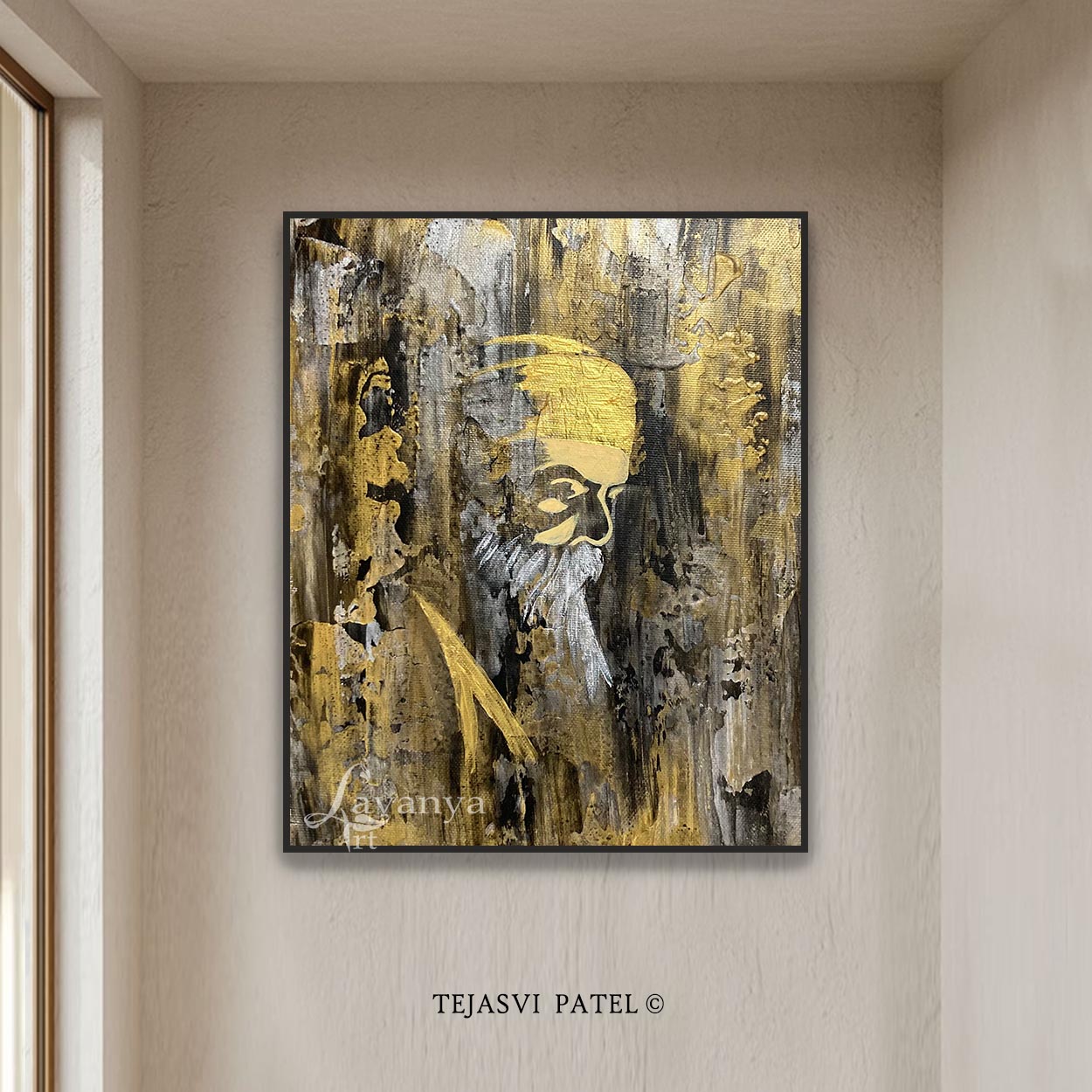 Abstract Guru Nanak Art | Sikh Spiritual Wall Decor