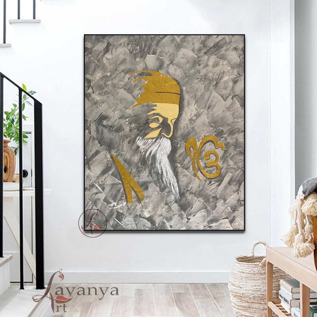 Guru Nanak Dev Ji Canvas | Abstract Sikh Art