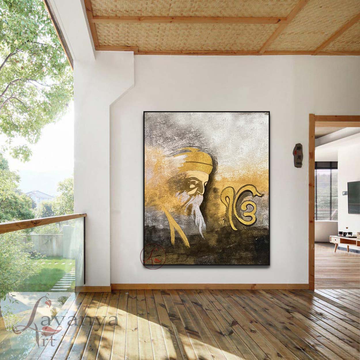 Sikh Art | Guru Nanak Dev Ji Abstract Canvas Art