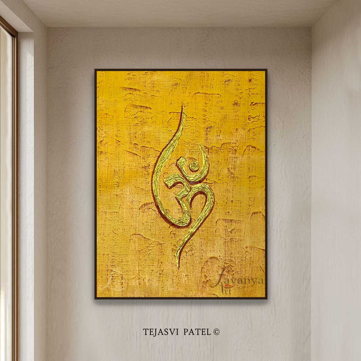 Om Canvas Painting | Modern Indian Spiritual Wall Art