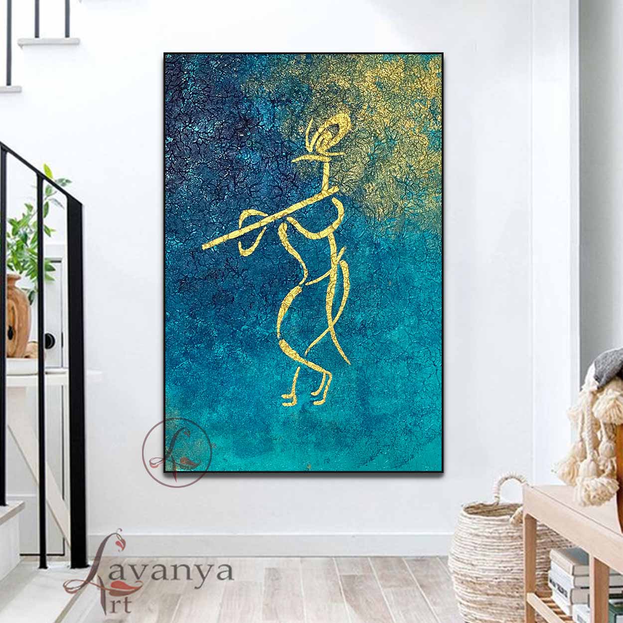 Radha Krishna Art | Modern Indian Canvas Painting