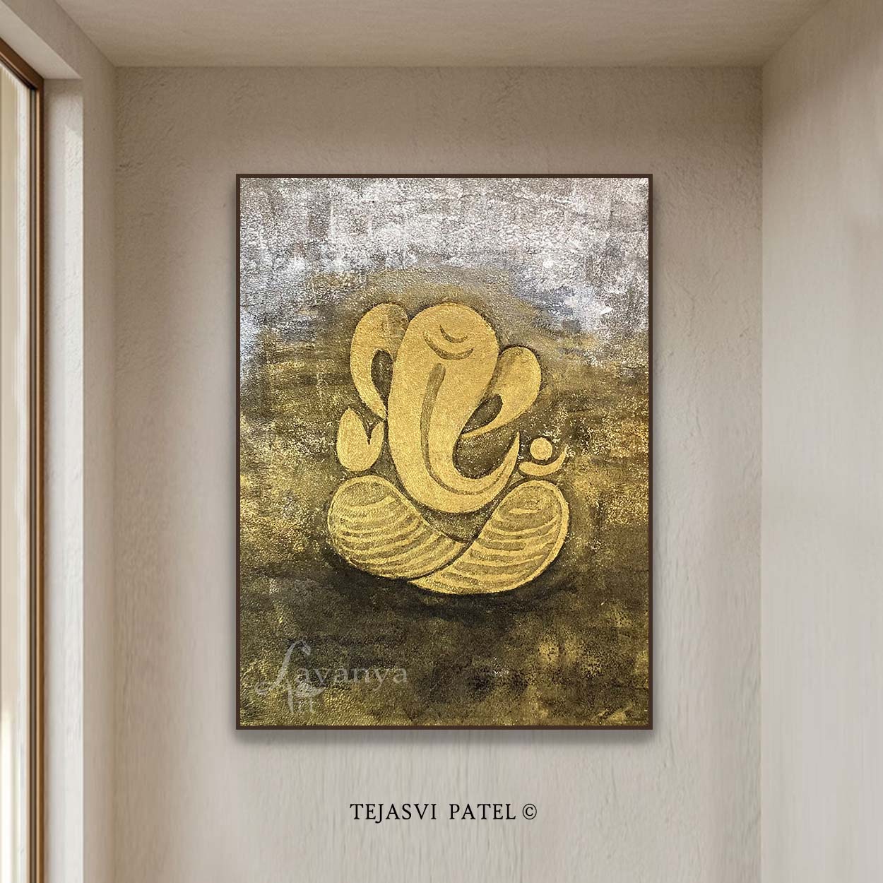 Ganapati Abstract Wall Art | Modern Indian Decor