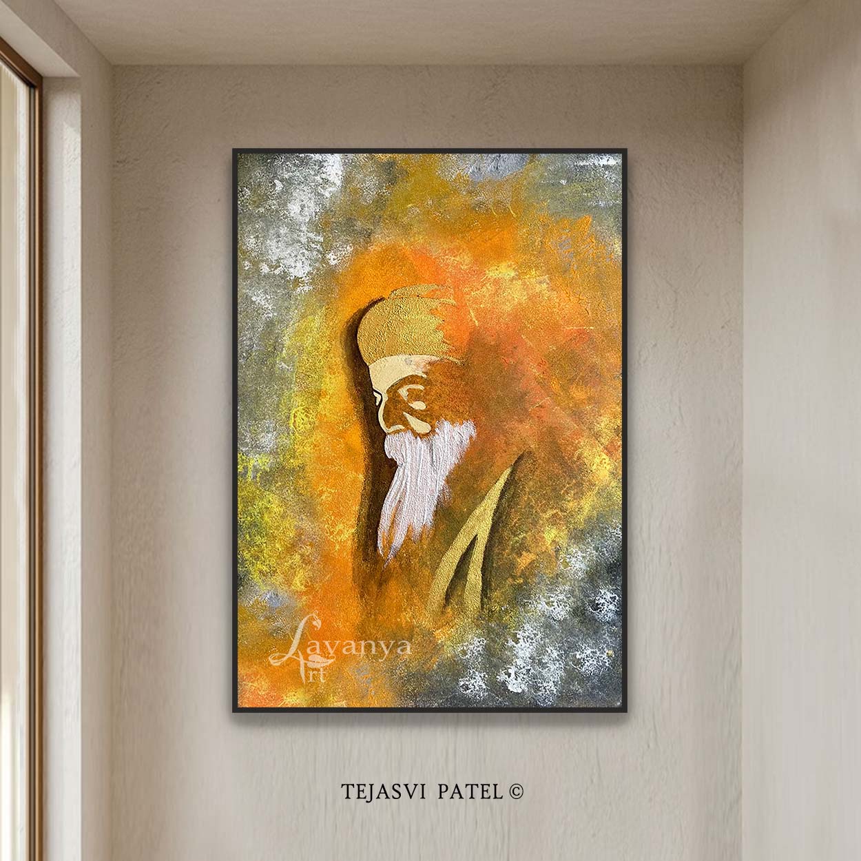 Guru Nanak Dev Ji Art | Modern Sikh Wall Painting