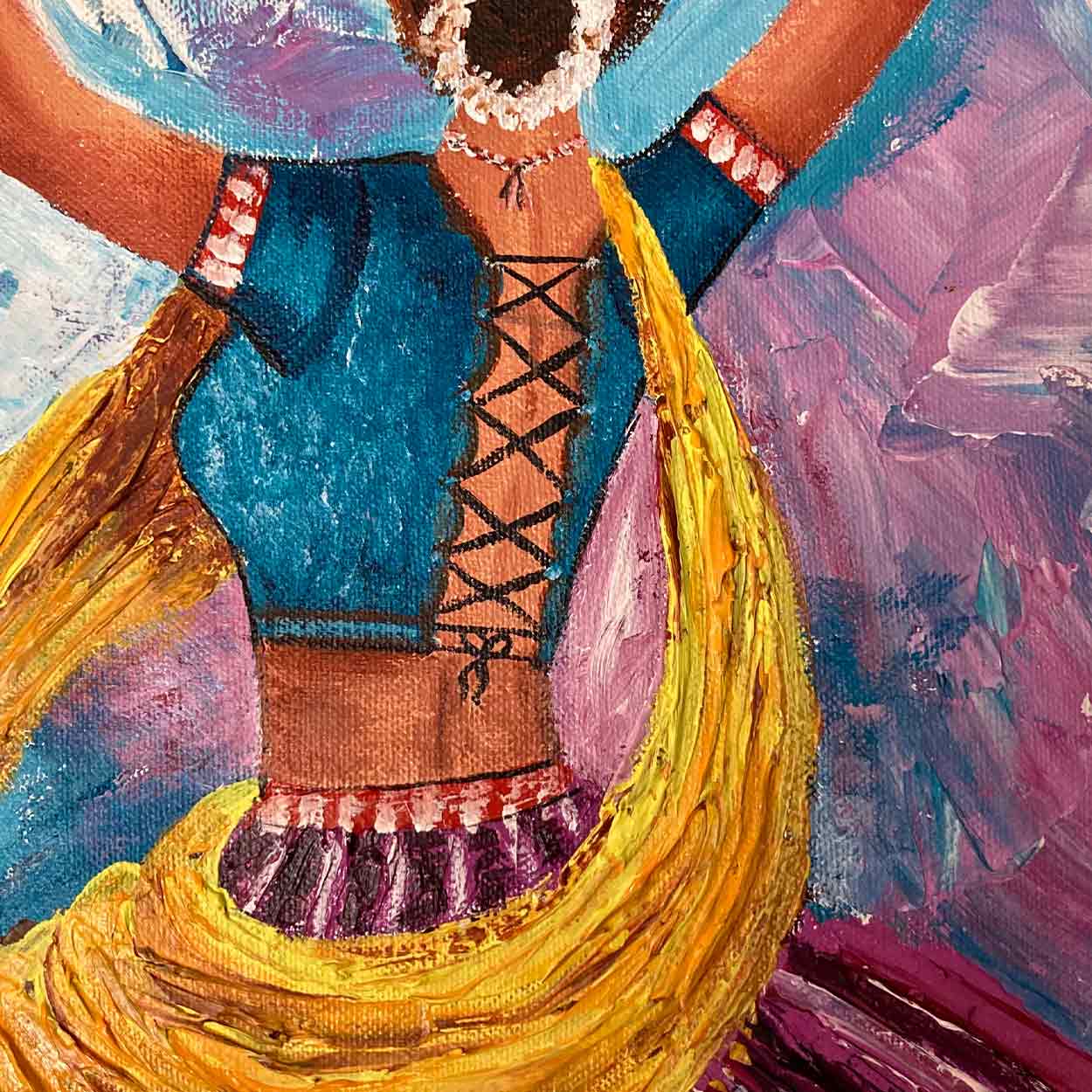 Ghoomar Dance Art | Indian Woman Canvas Wall Decor