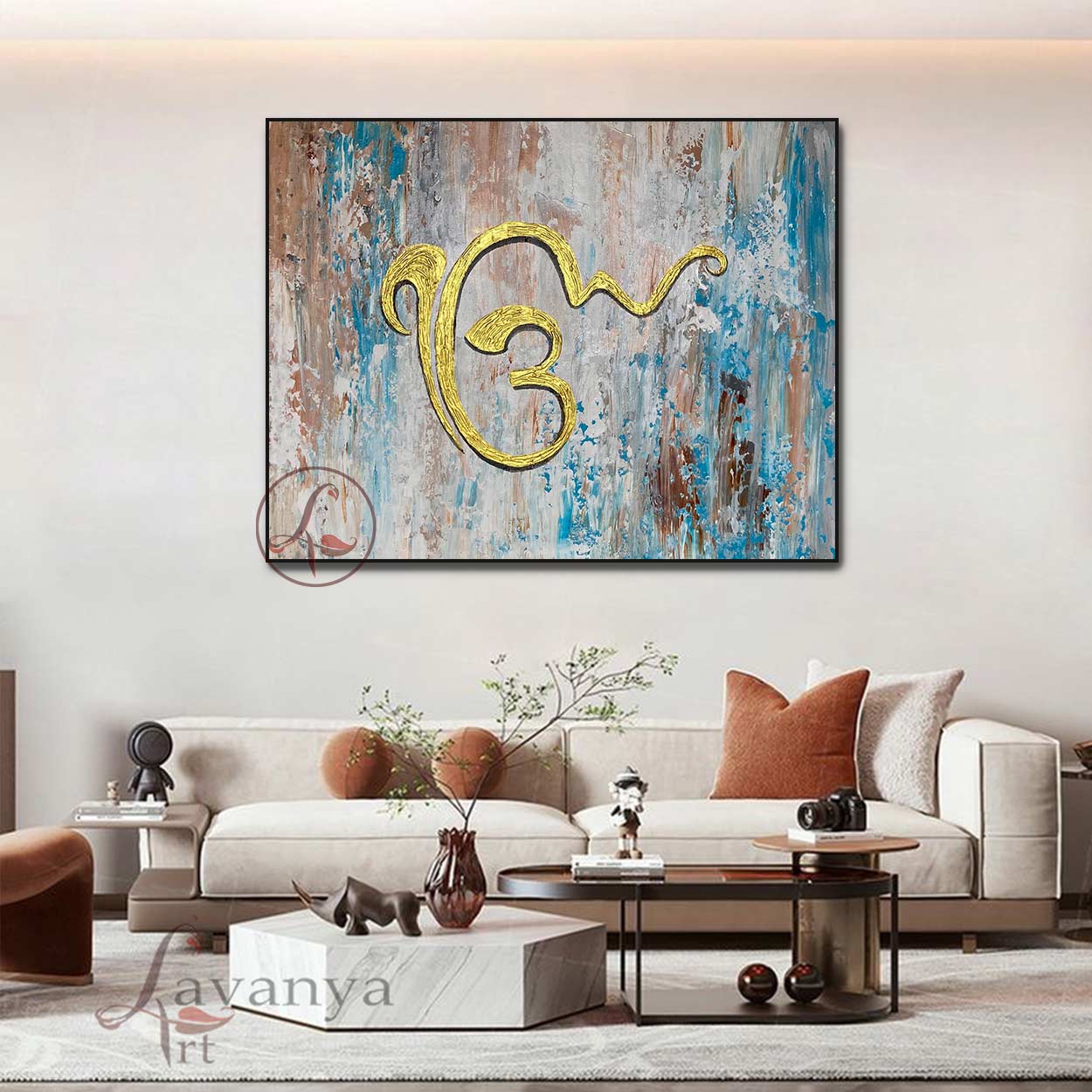 Sikh Spiritual Art | Ek Onkar Abstract Canvas