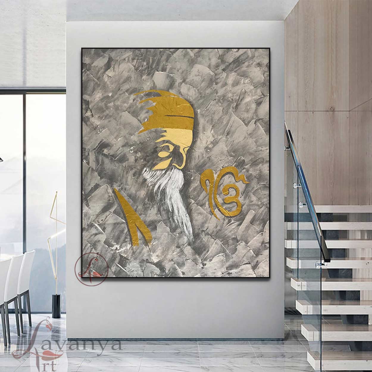 Guru Nanak Dev Ji Canvas | Abstract Sikh Art