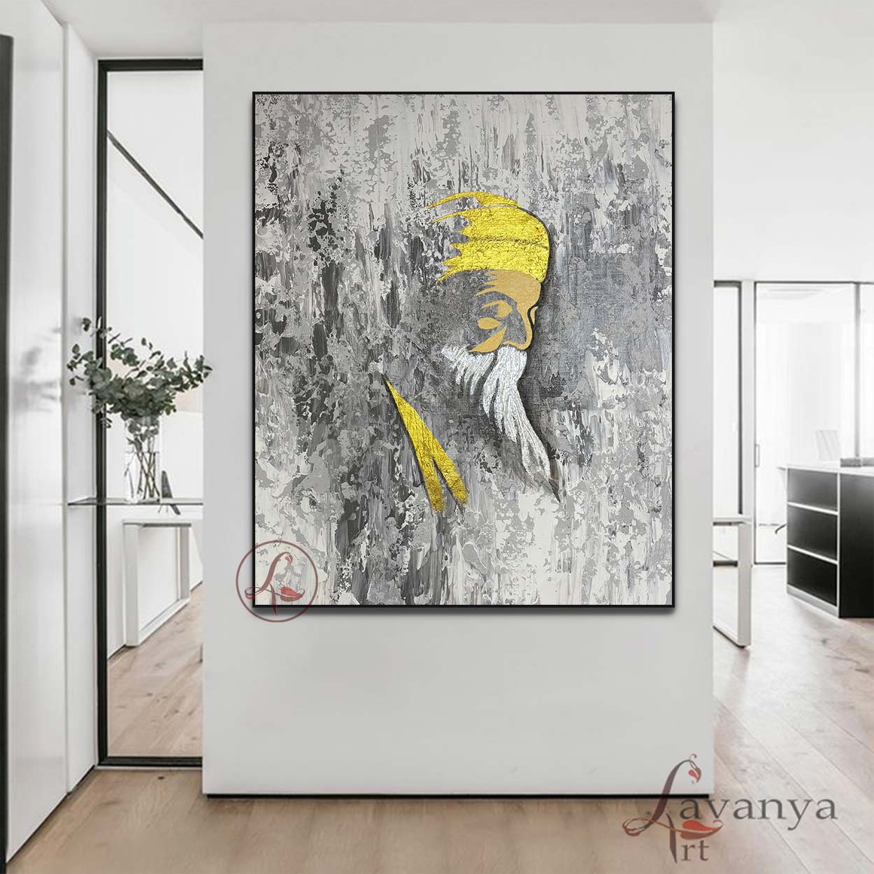 Abstract Guru Nanak Painting | Sikh Decor Art