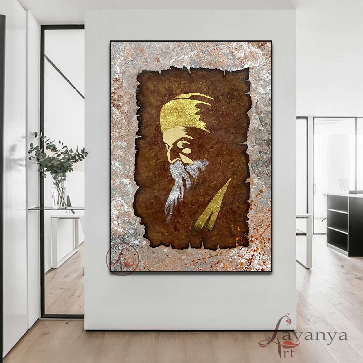 Original Sikh Art | Guru Nanak Spiritual Canvas