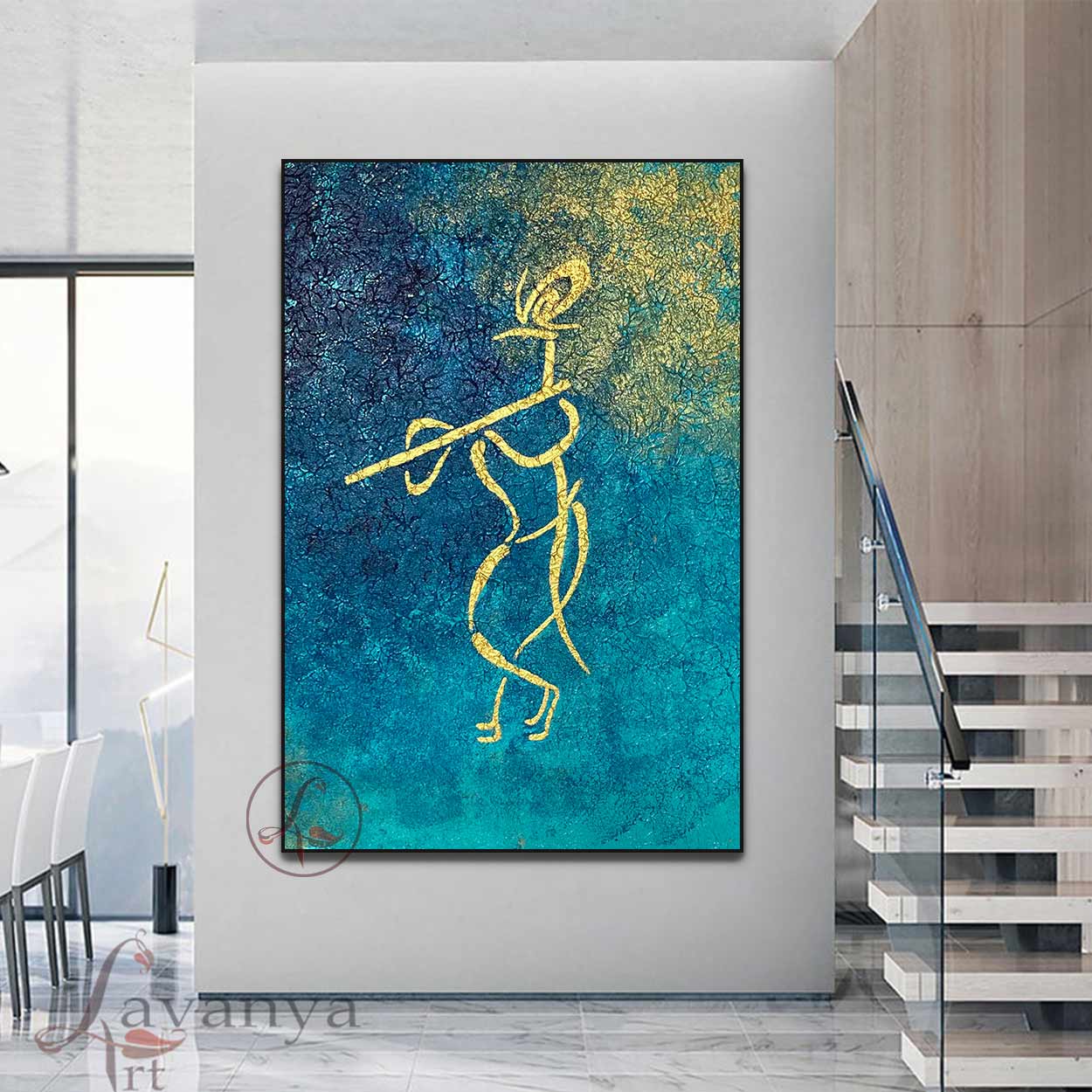 Radha Krishna Art | Modern Indian Canvas Painting