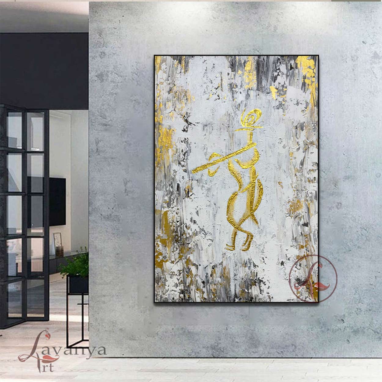 Radha Krishna Canvas | Contemporary Indian Wall Art