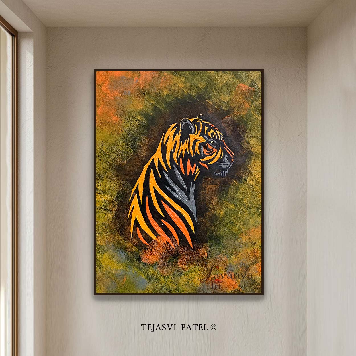 Tiger Wall Art | Original Acrylic Canvas Painting