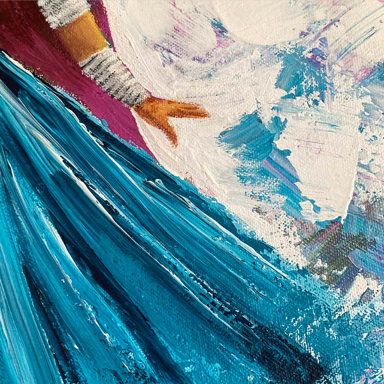 Rajasthani Woman Painting | Contemporary Indian Canvas Wall Art