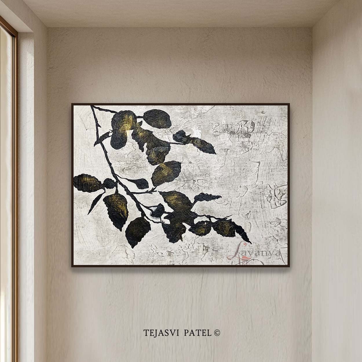 Contemporary Black White Painting | Textured Wall Art