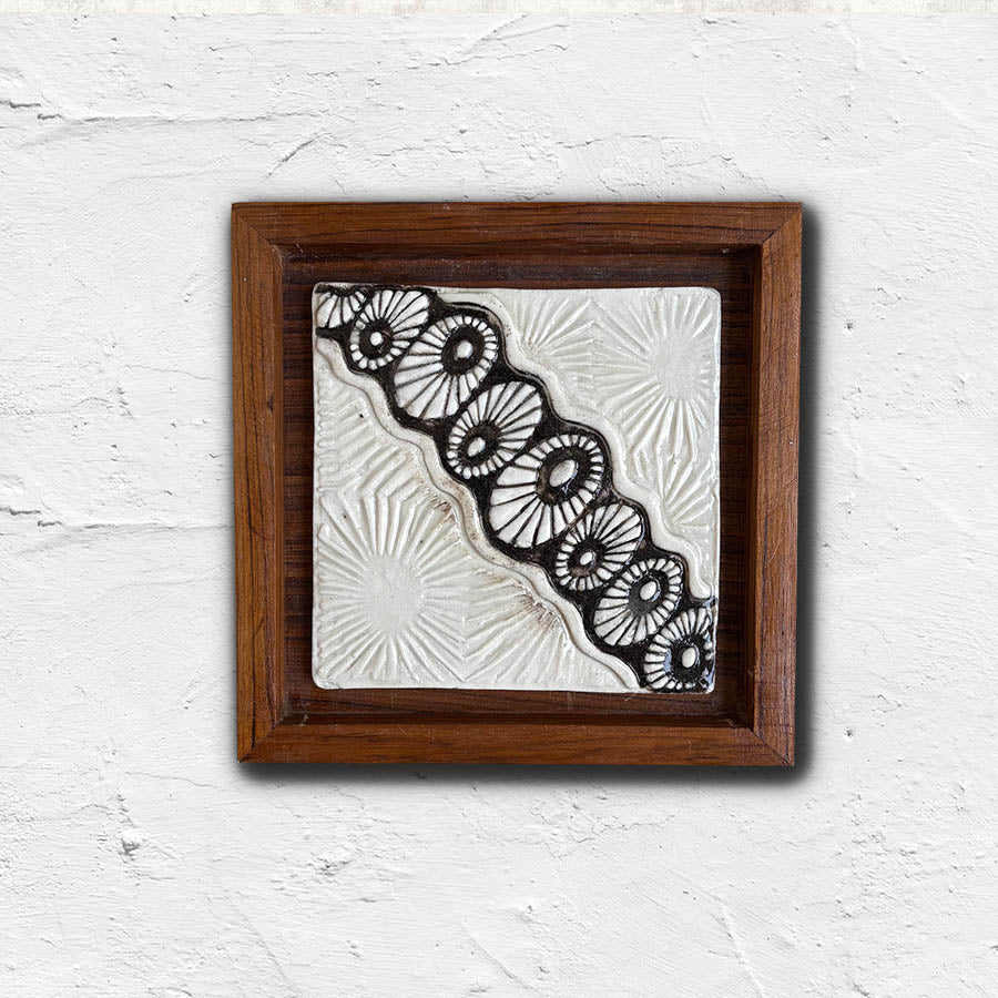 Handmade Ceramic Tile Wall Art | Boho Decor Wall Hanging