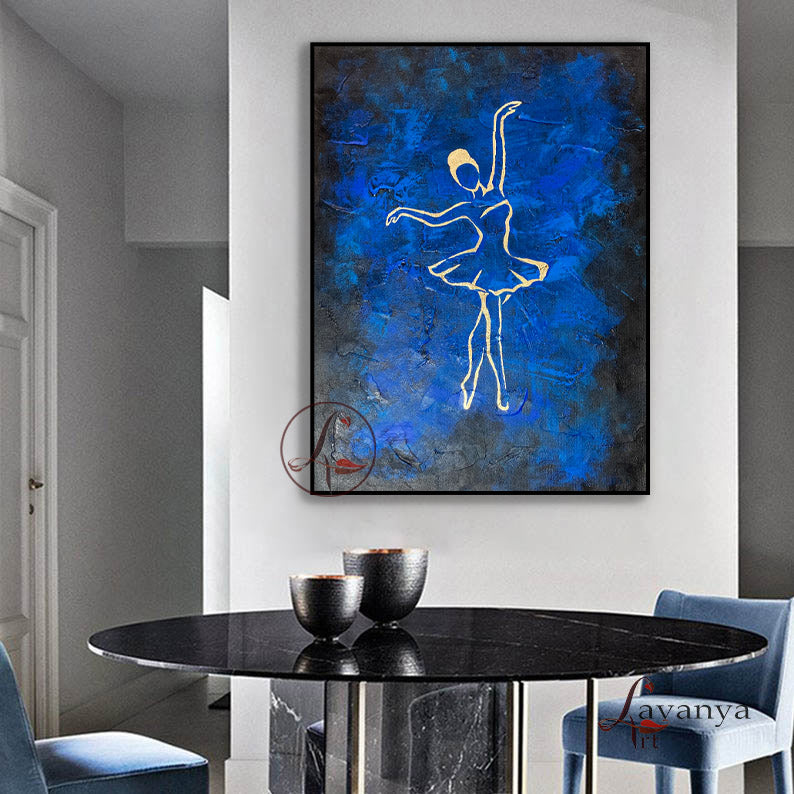 Gold Leaf Abstract Canvas Art | Large Modern Luxury Wall Decor