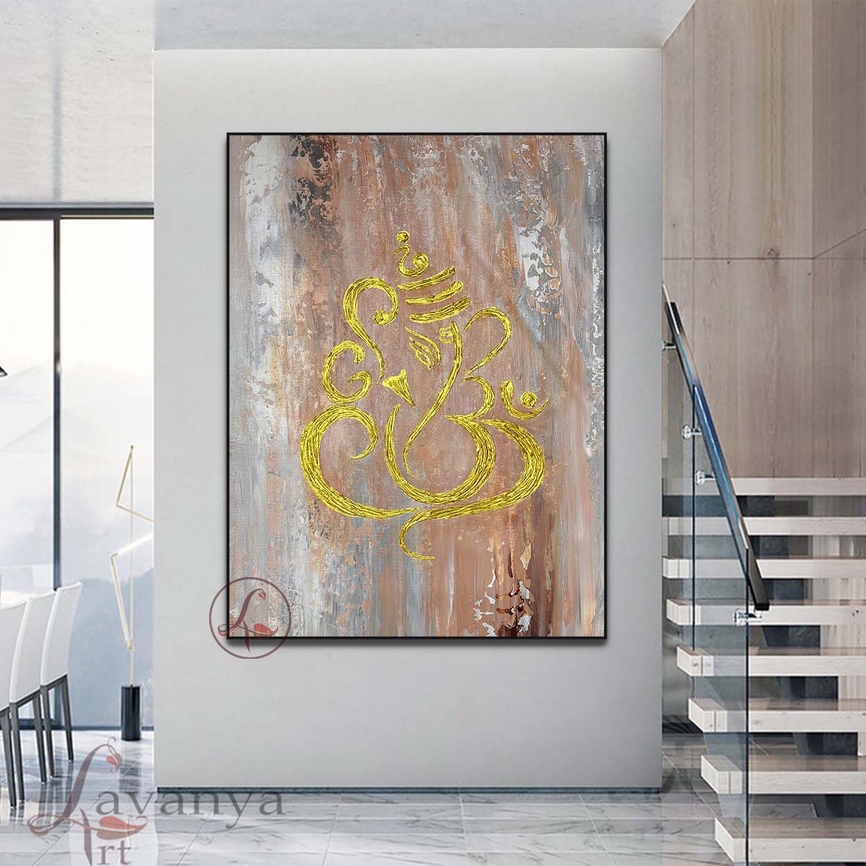 Abstract Ganesha Painting | Indian Modern Wall Art