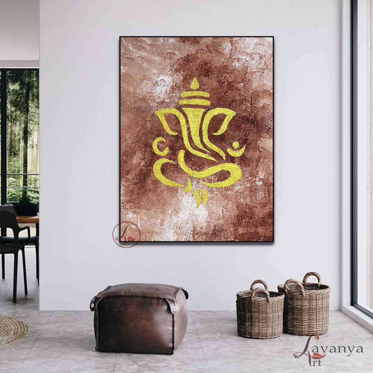 Abstract Ganesha Painting | Indian Modern Wall Art