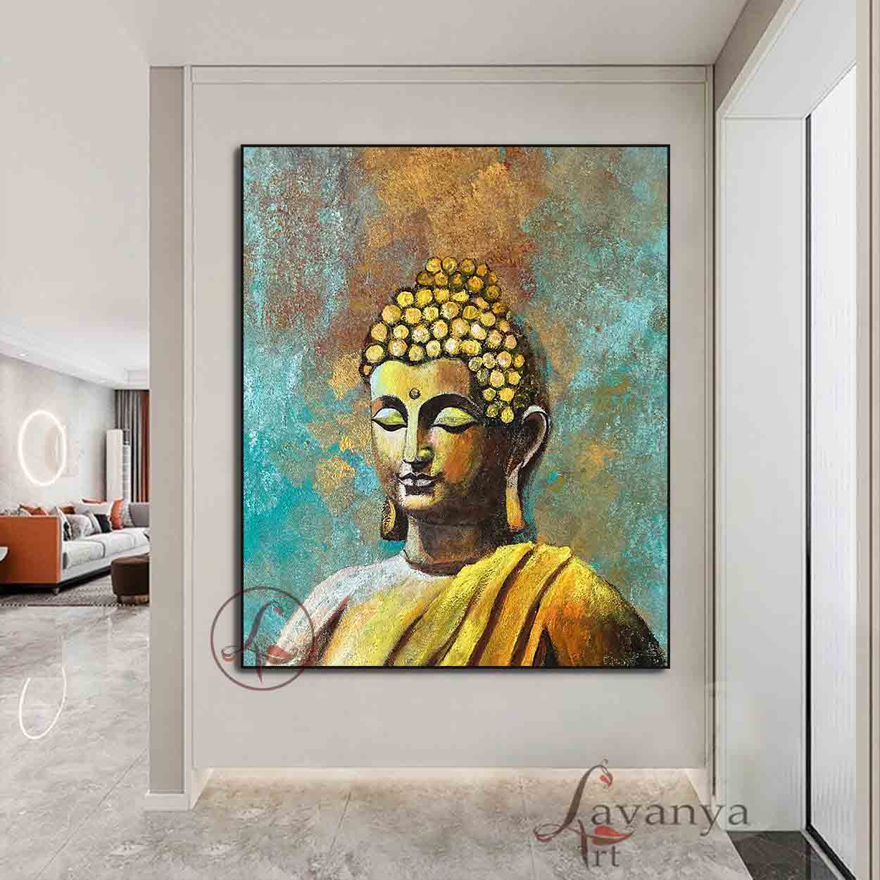 Abstract Buddha Painting | Modern Spiritual Wall Art