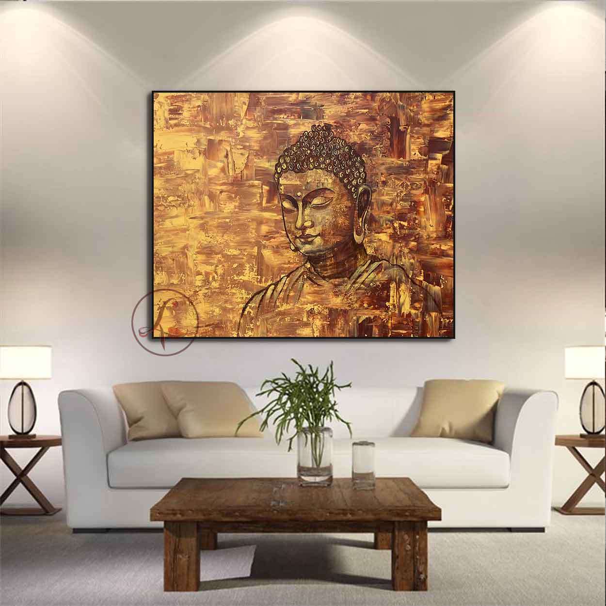 Abstract Buddha Wall Art | Colorful Spiritual Canvas