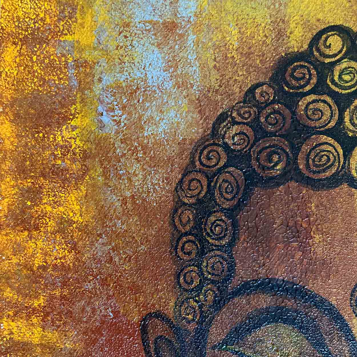 Abstract Buddha Canvas Painting | Textured Spiritual Wall Art