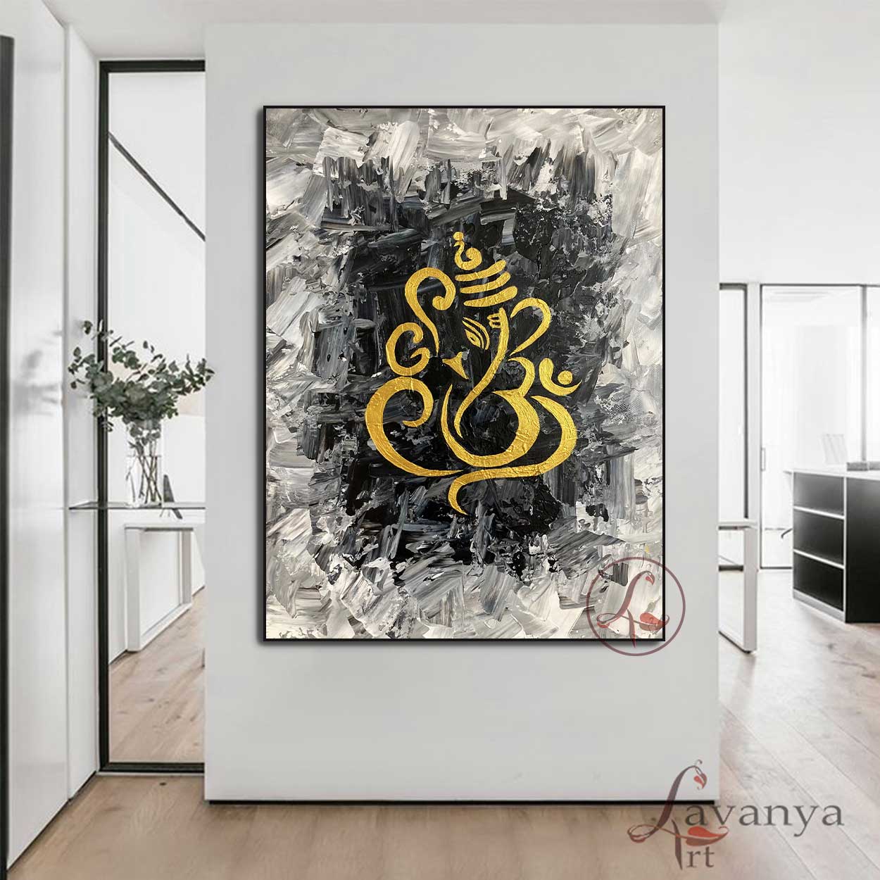Abstract Ganesha Painting | Indian Modern Wall Art