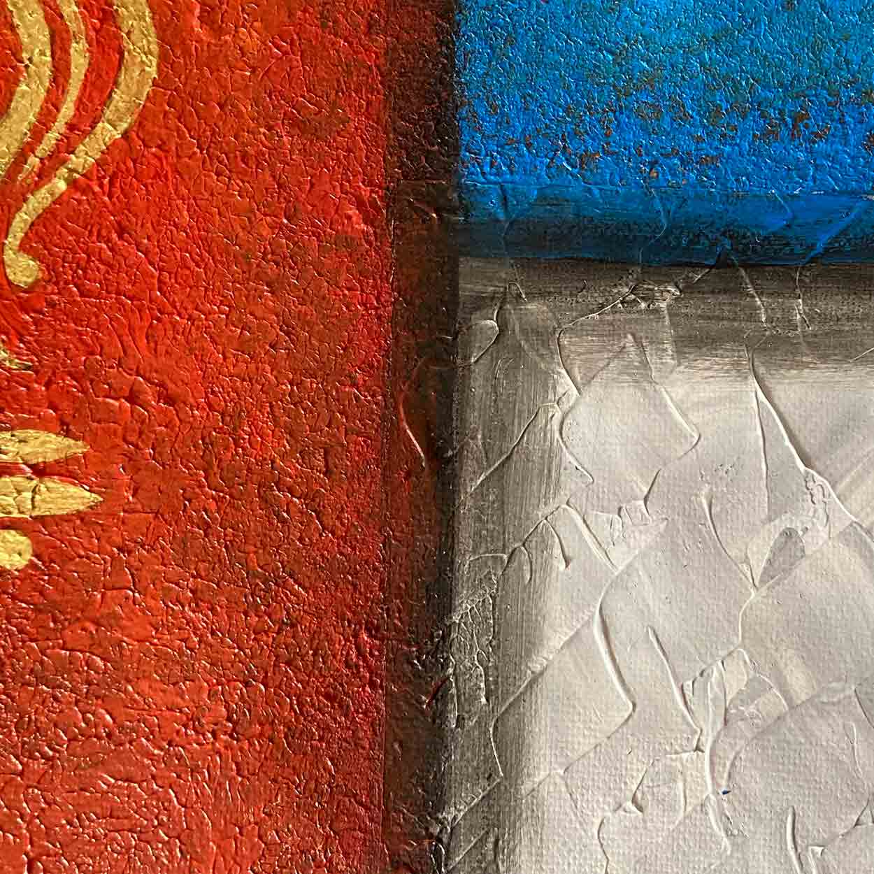 Abstract Ganesha Canvas Art | Handmade Indian Decor