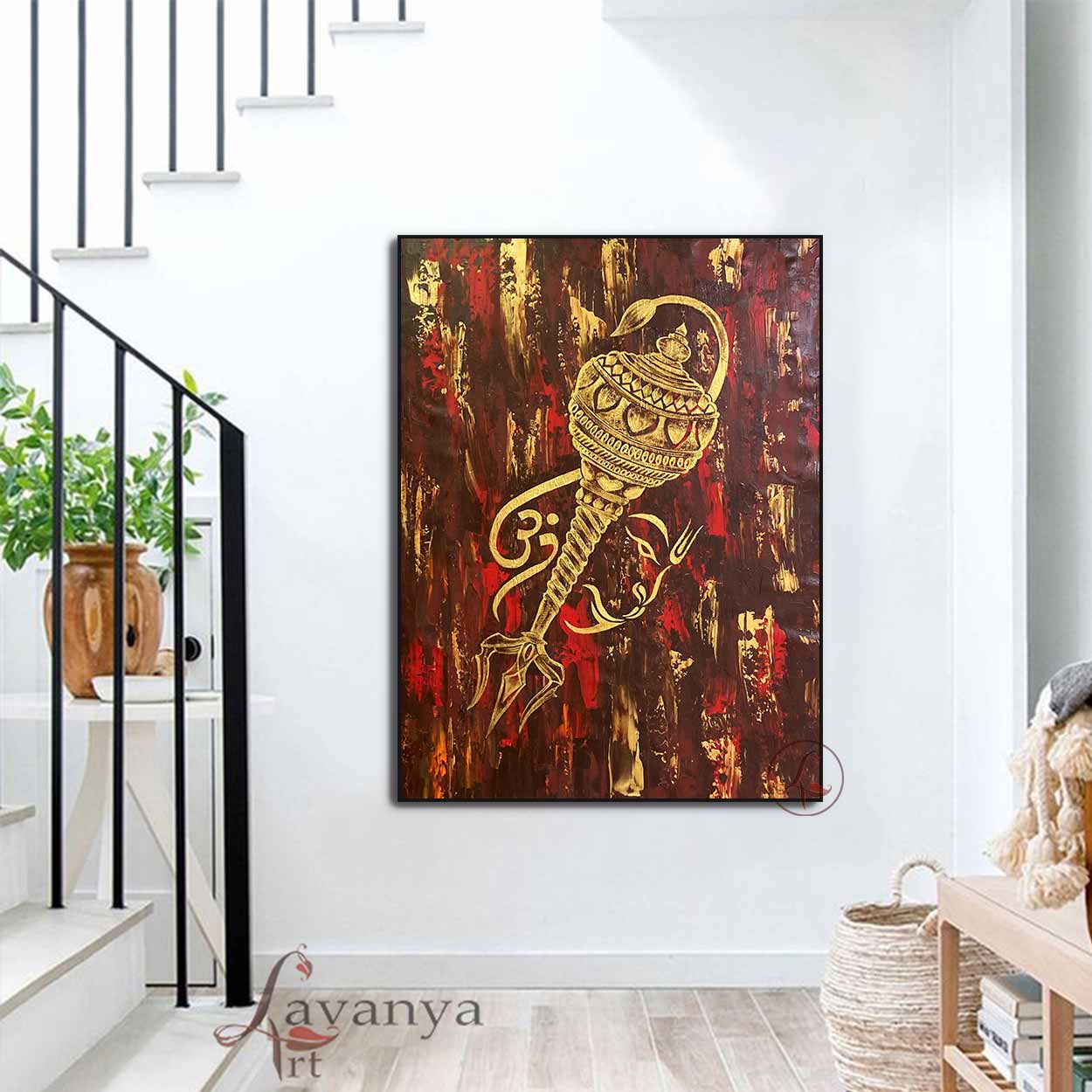 Modern Hanuman Painting | Abstract Indian Spiritual Art