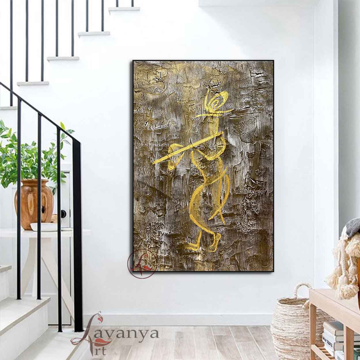 Radha Krishna Painting | Indian Modern Wall Art