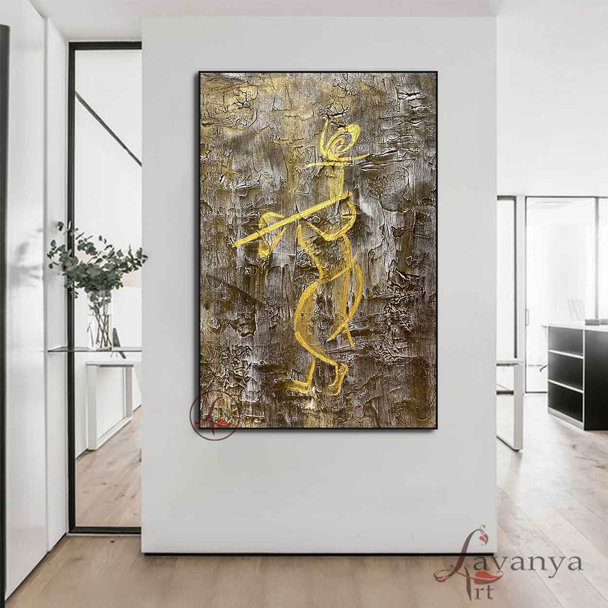 Radha Krishna Painting | Indian Modern Wall Art
