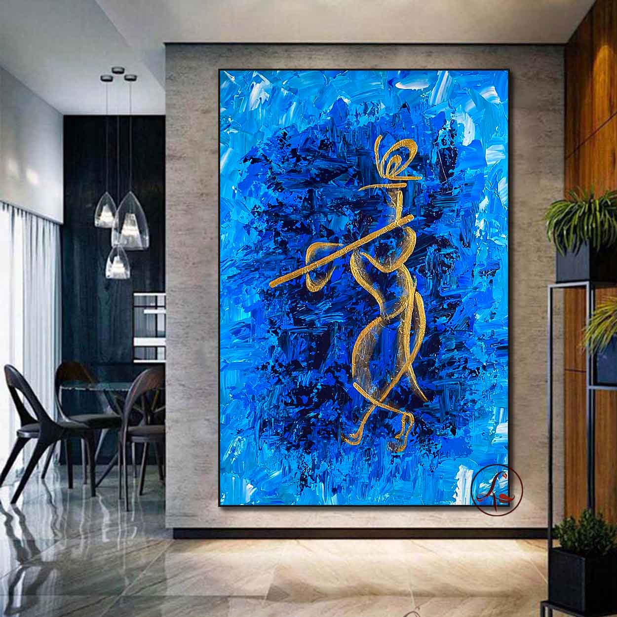 Radha Krishna Painting | Modern Hindu Wall Art
