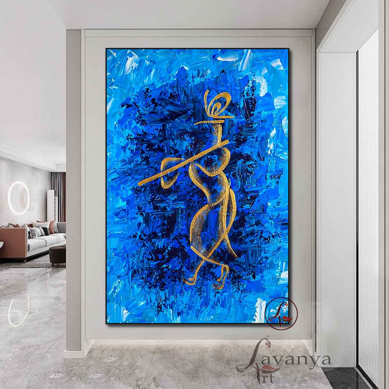 Radha Krishna Painting | Modern Hindu Wall Art