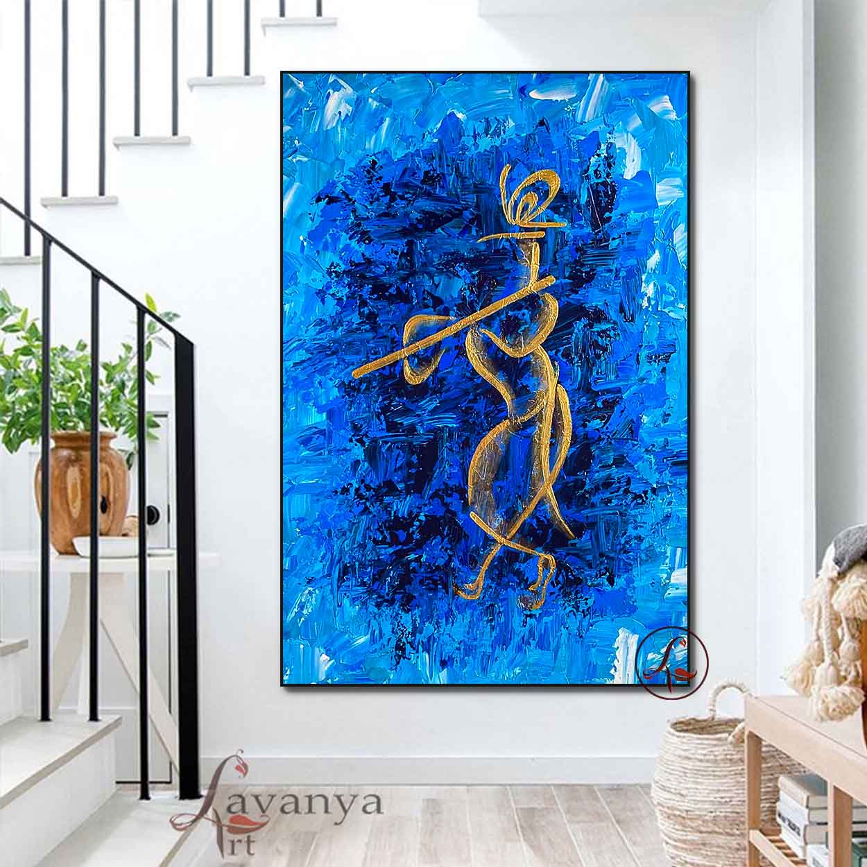 Radha Krishna Painting | Modern Hindu Wall Art