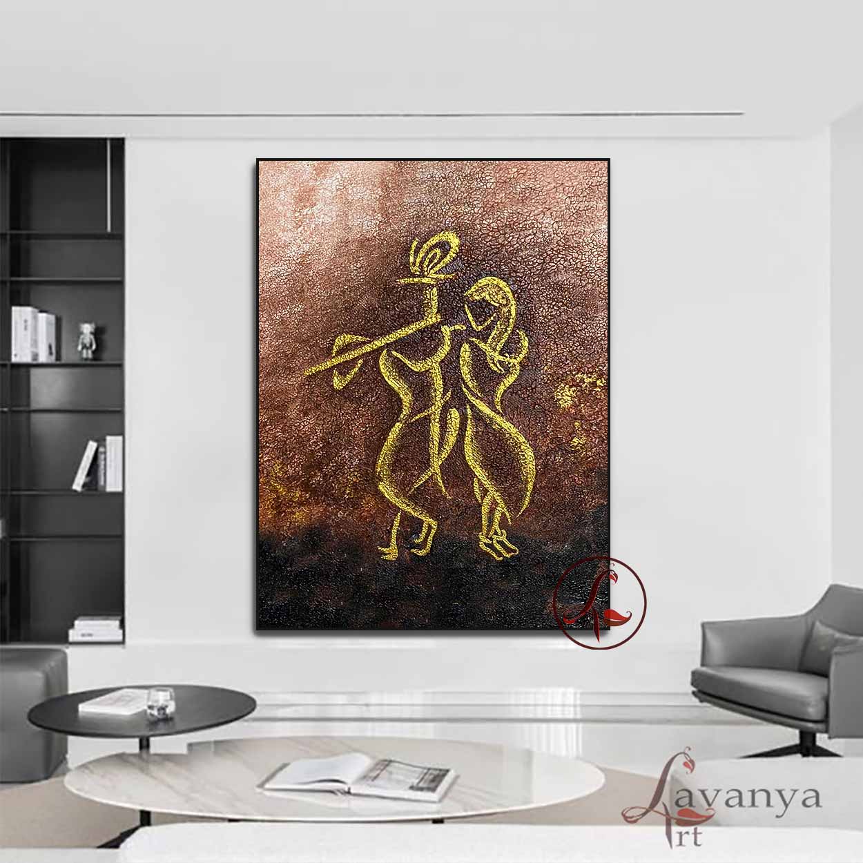 Original Krishna Painting |Abstract Indian Canvas Art